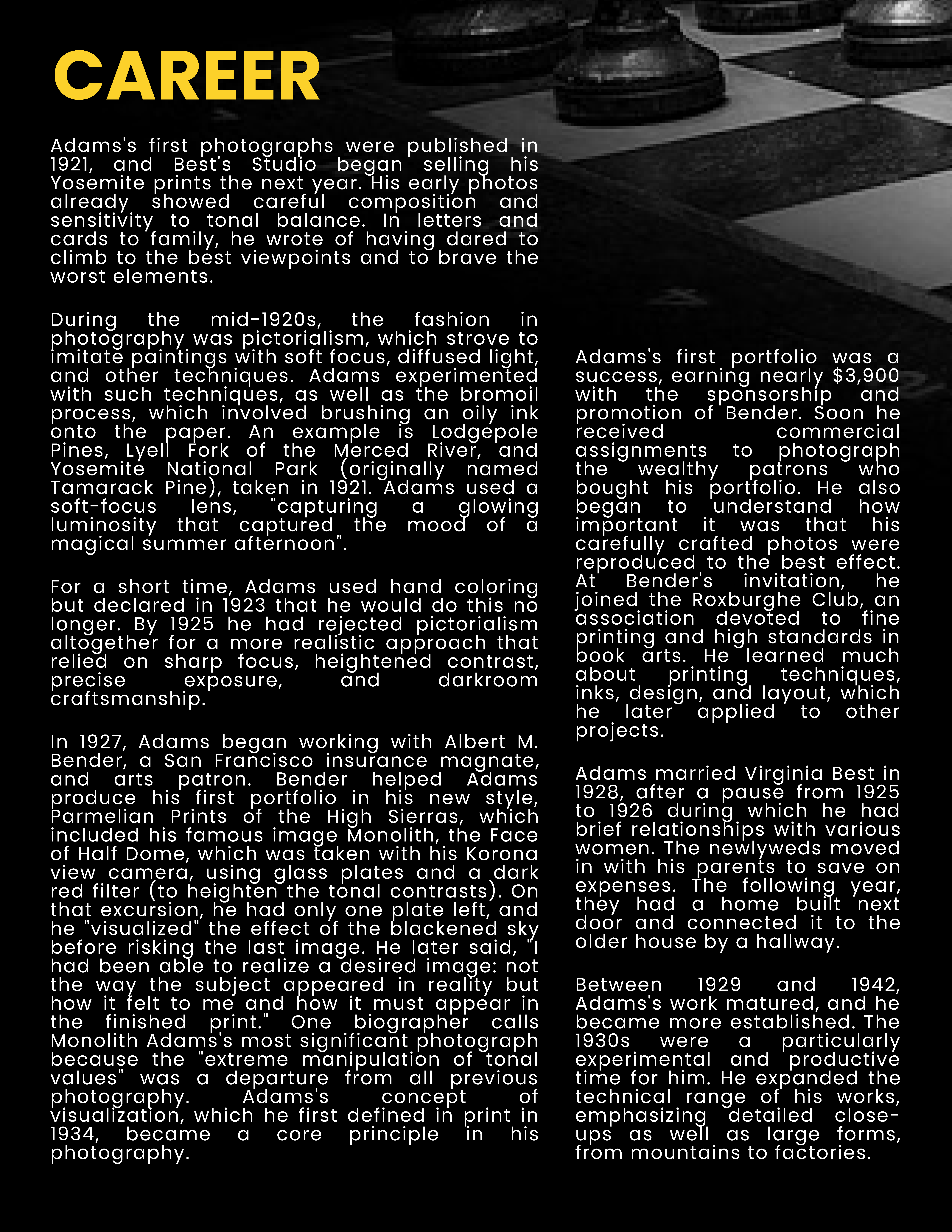 Free Photographer Biography Template to Edit Online