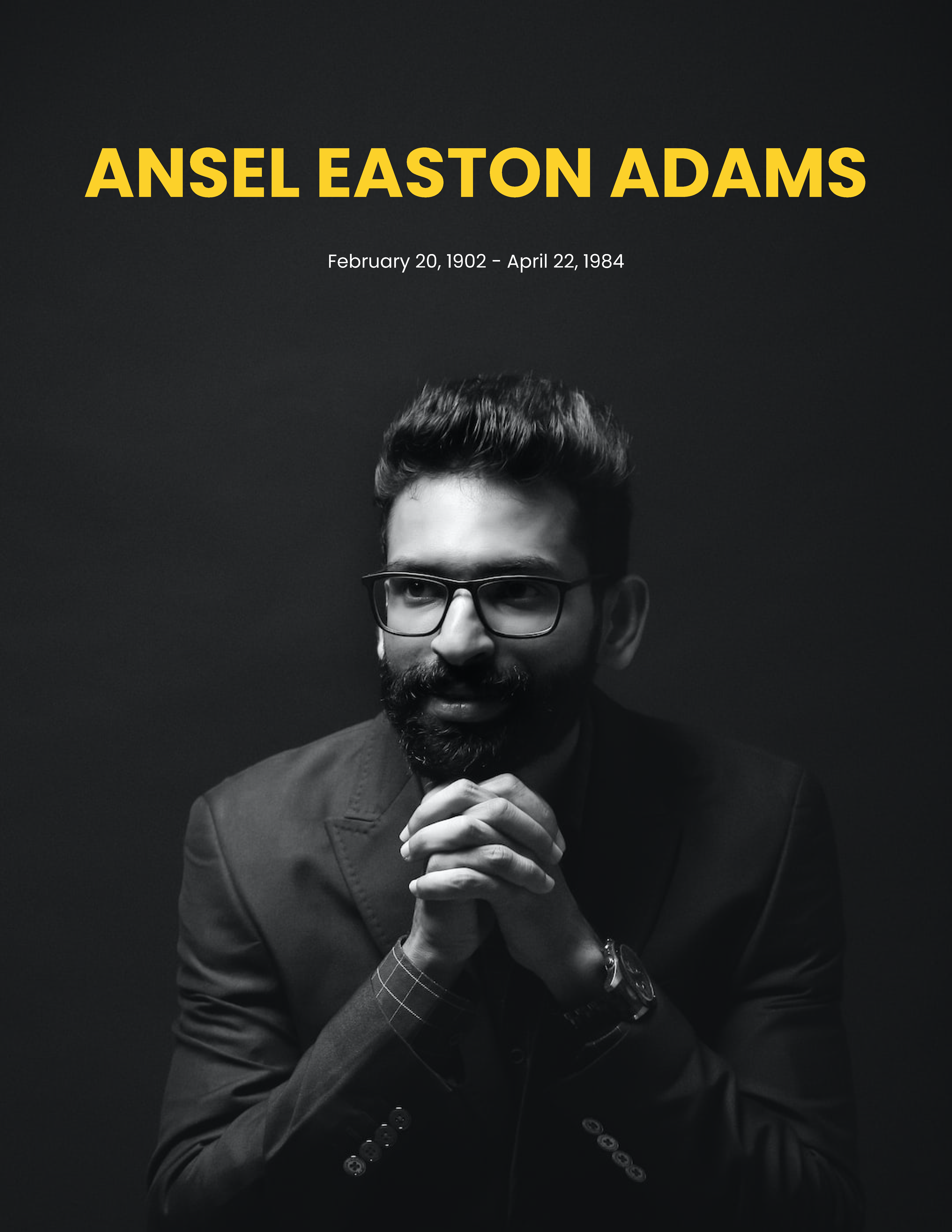 Free Photographer Biography Template to Edit Online