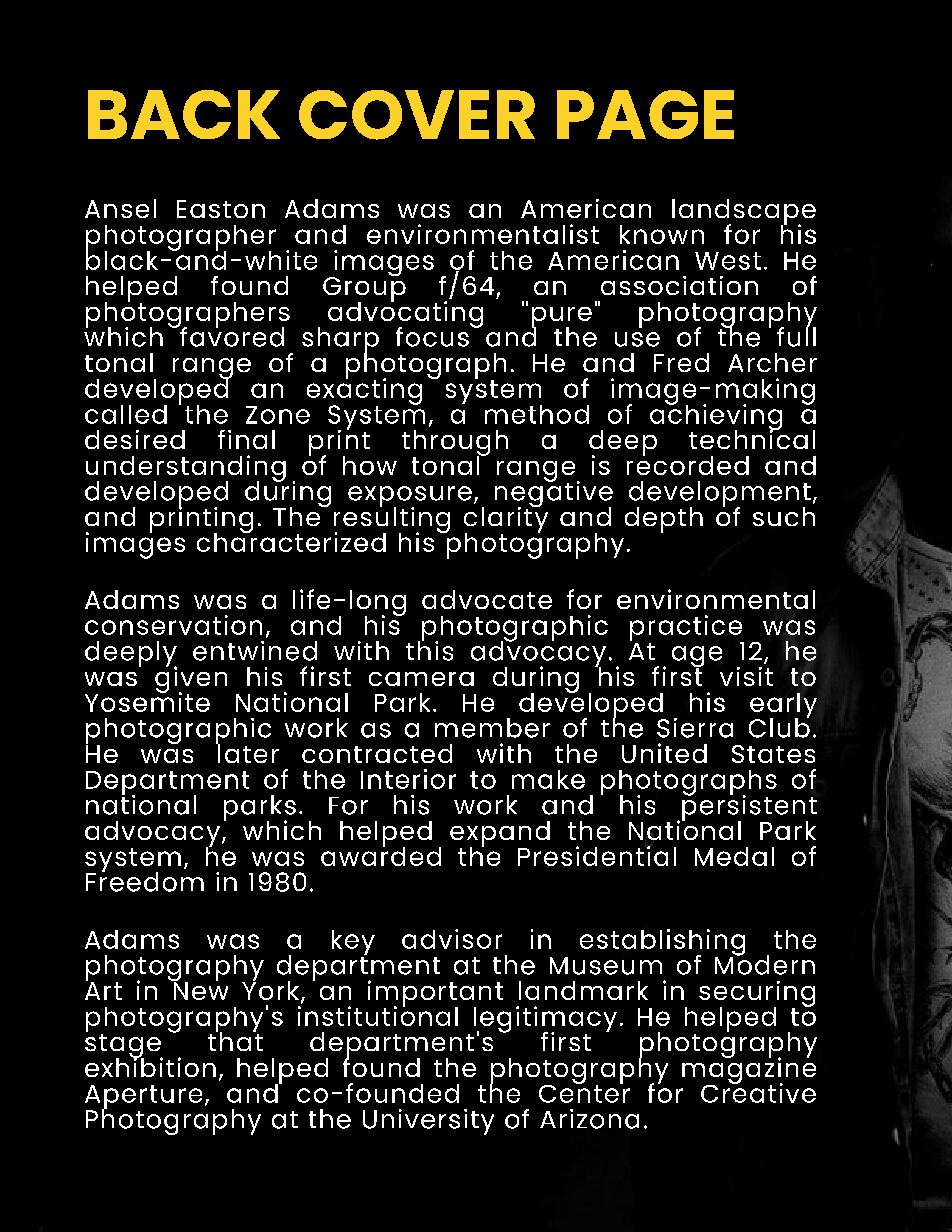 Free Photographer Biography Template to Edit Online