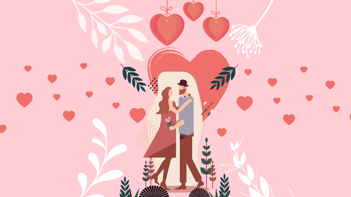 Romantic Love Background Template
