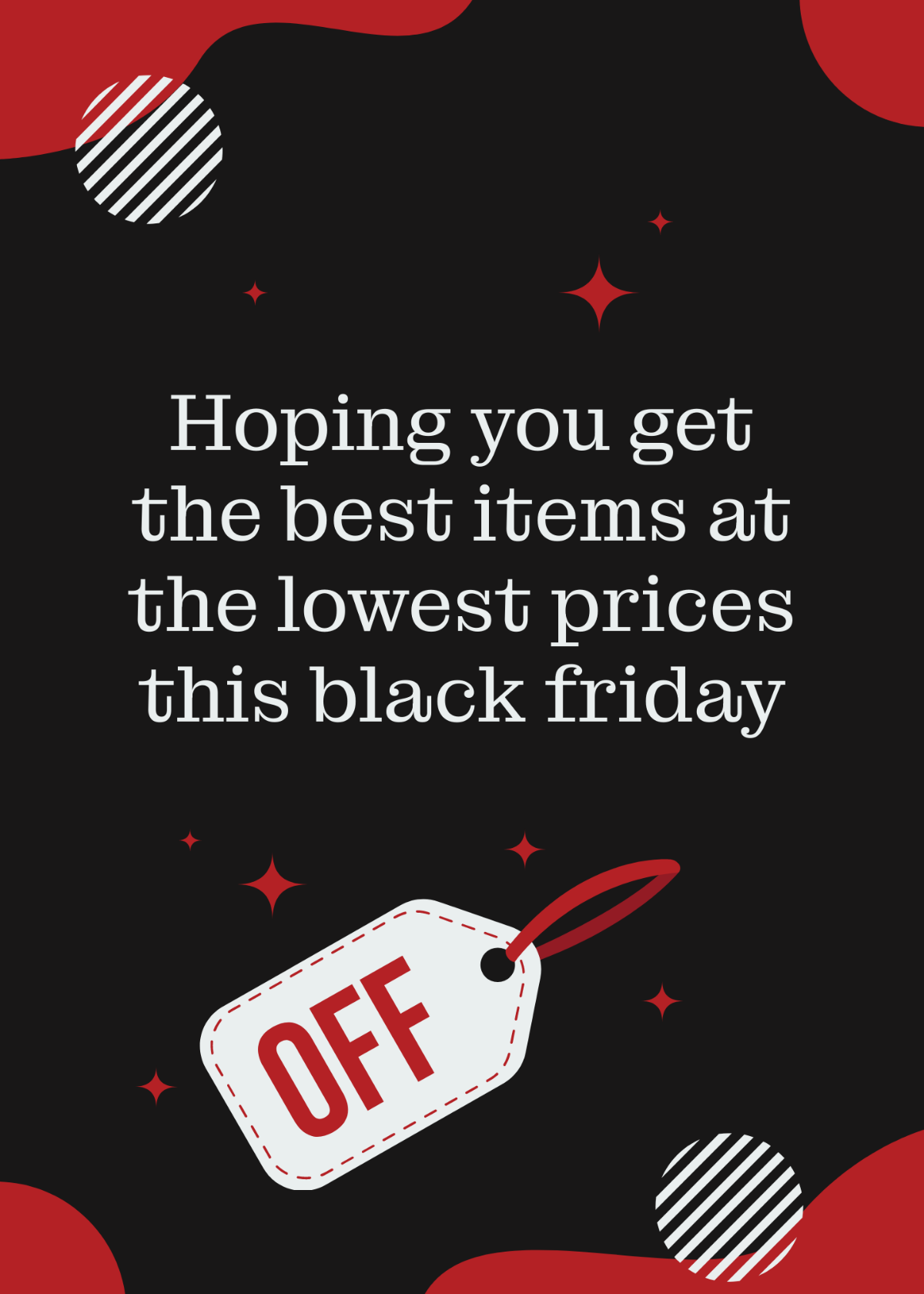 Black Friday Wishes For Friend Template