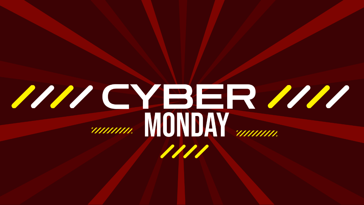 Cyber Monday Red Background Template