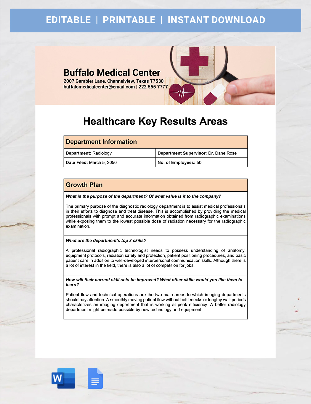 healthcare-kra-template-google-docs-word-template