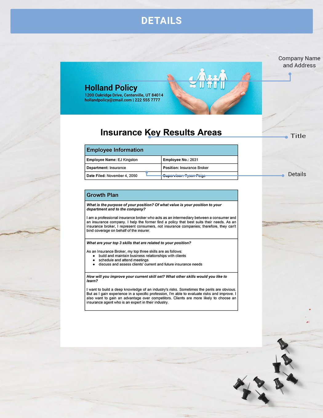 insurance-kra-template-google-docs-word-template