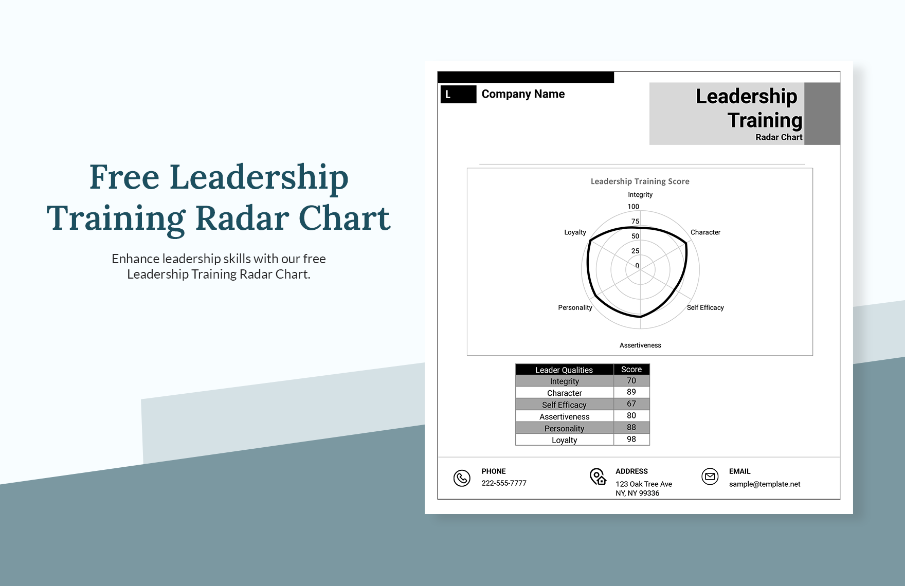 Free Leadership Training Radar Chart