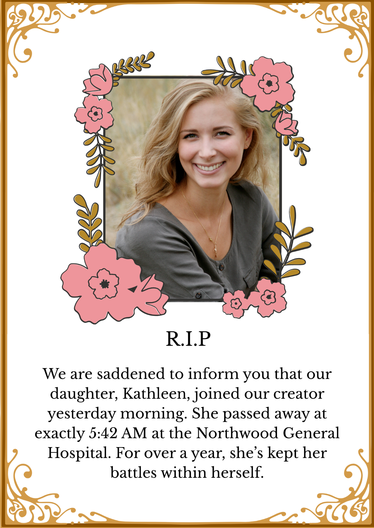 FREE Death Announcement Templates & Examples Edit Online & Download