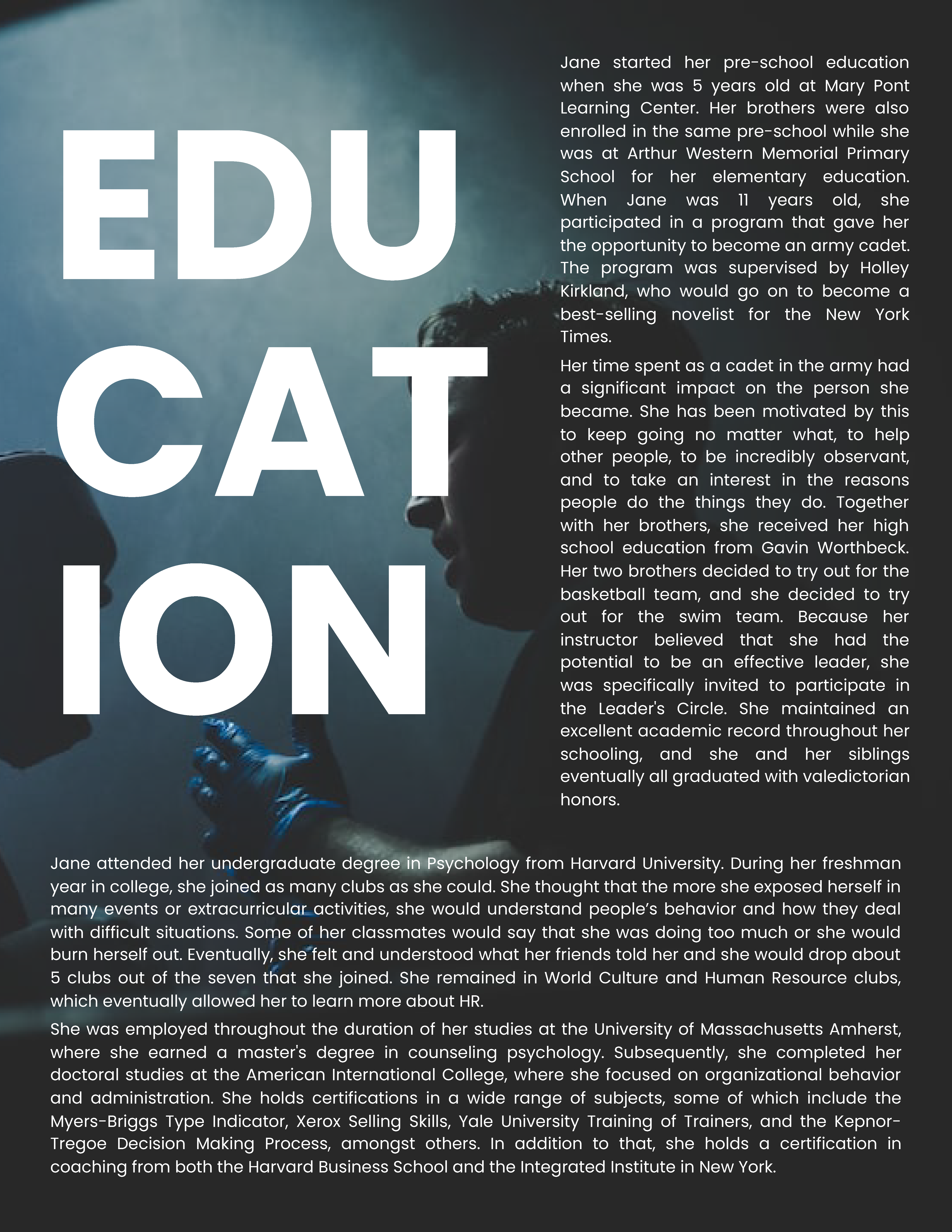 Free Instructor Biography Template to Edit Online