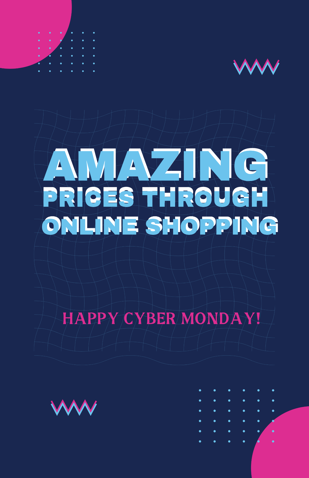 Happy Cyber Monday Poster Template