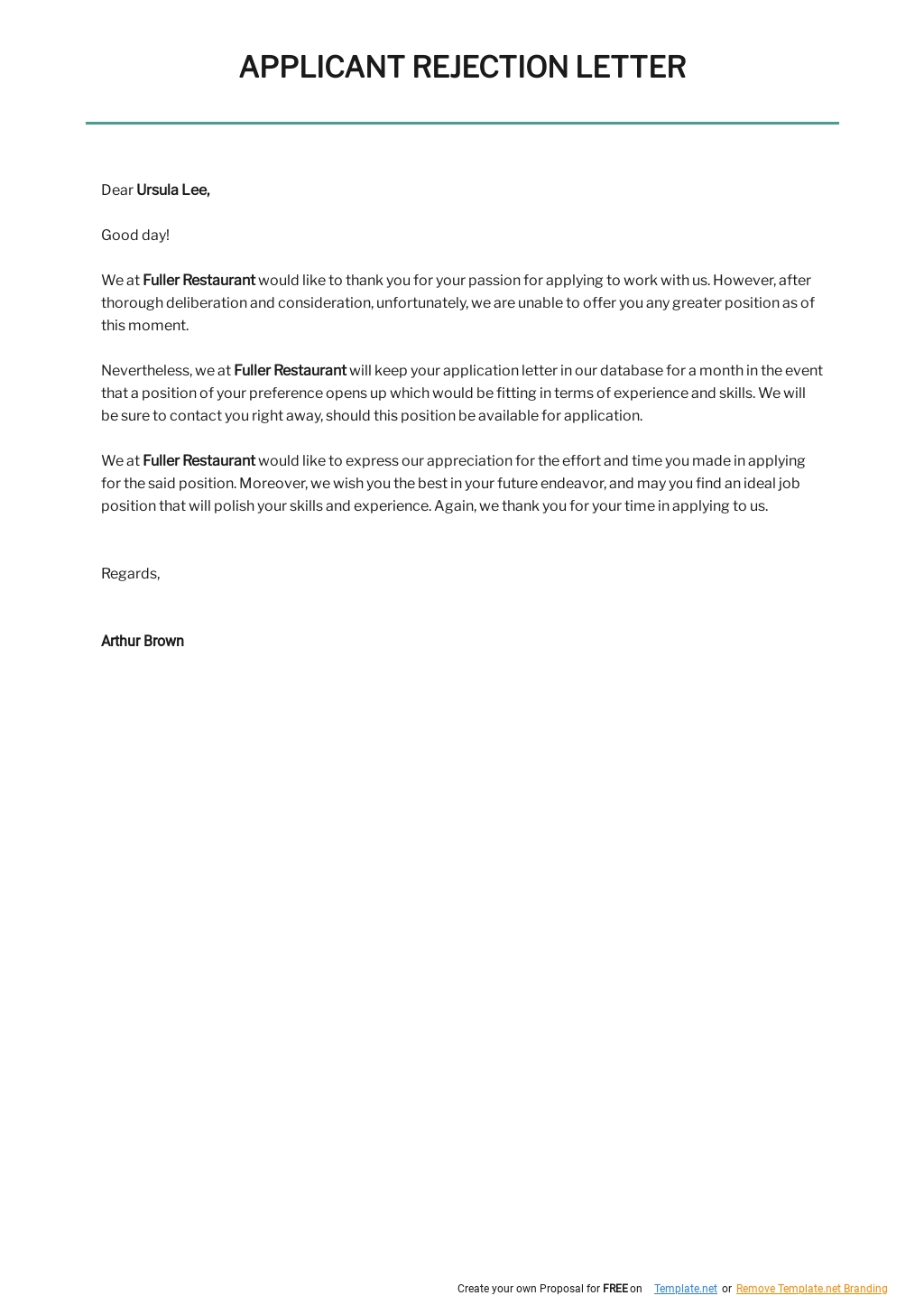 Applicant Rejection Letter Template.jpe
