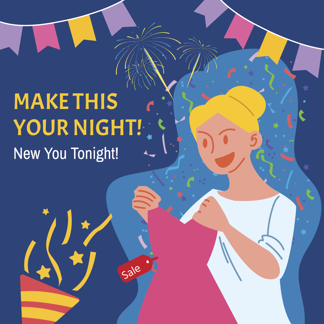 Free New Year's Eve Sale Vector