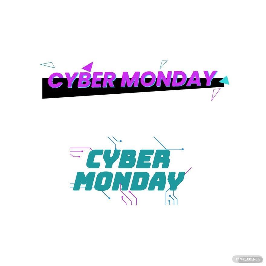 Free Cyber Monday Logo Clipart in Illustrator, PSD, SVG, PNG, JPEG
