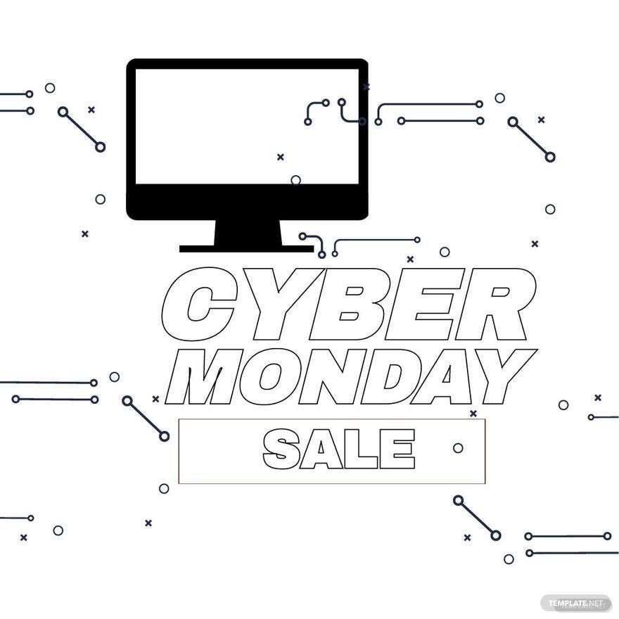 Free Cyber Monday Image Drawing in Illustrator, PSD, EPS, SVG, PNG, JPEG