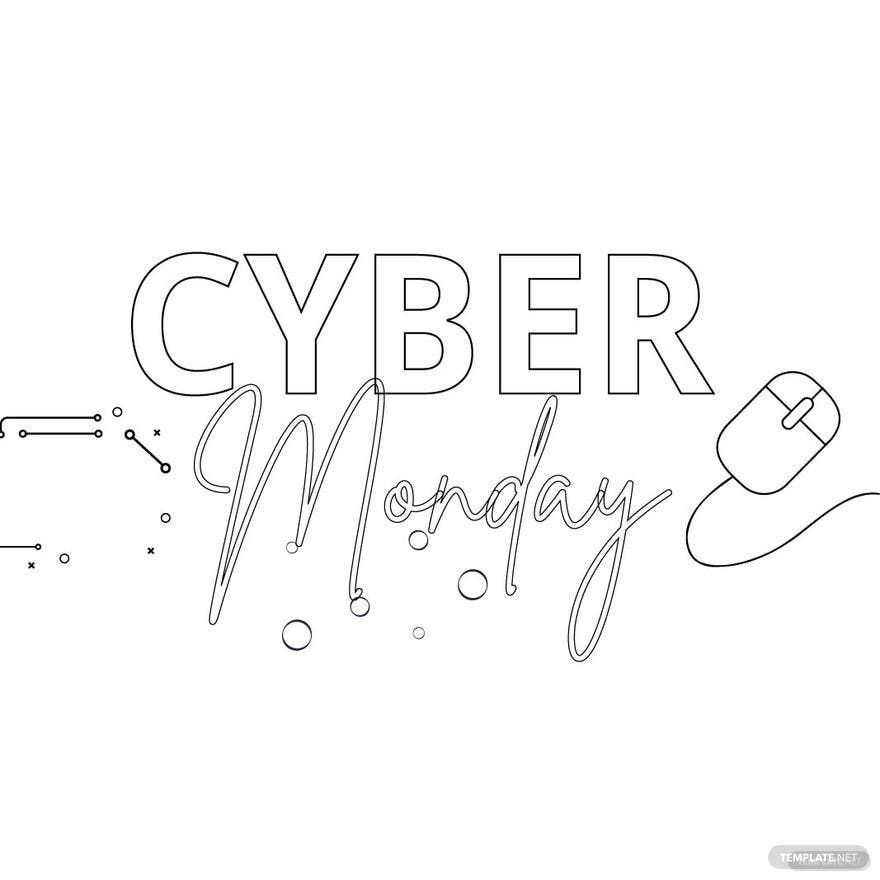 Free Easy Cyber Monday Drawing in Illustrator, PSD, EPS, SVG, PNG, JPEG