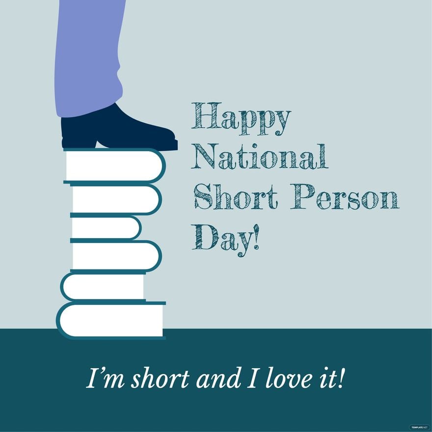 Free National Short Person Day Poster Vector in Illustrator, PSD, EPS, SVG, PNG, JPEG