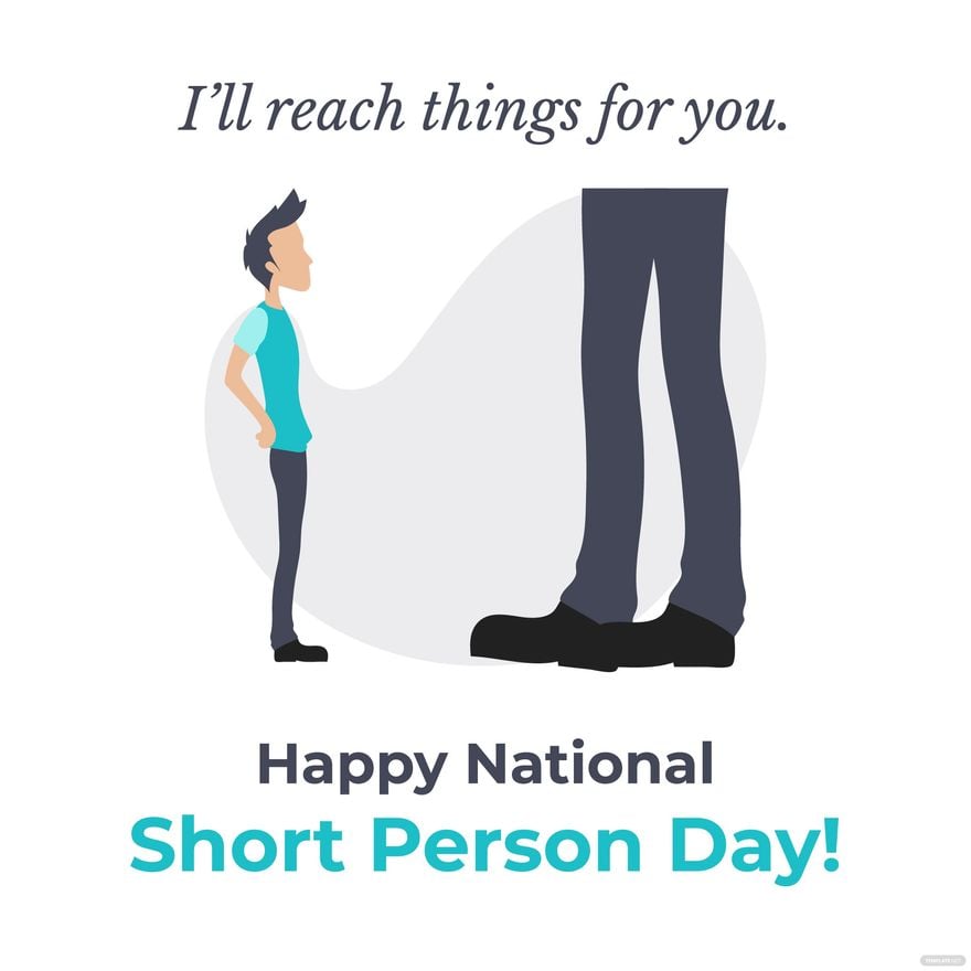 Free National Short Person Day Greeting Card Vector in Illustrator, PSD, EPS, SVG, PNG, JPEG