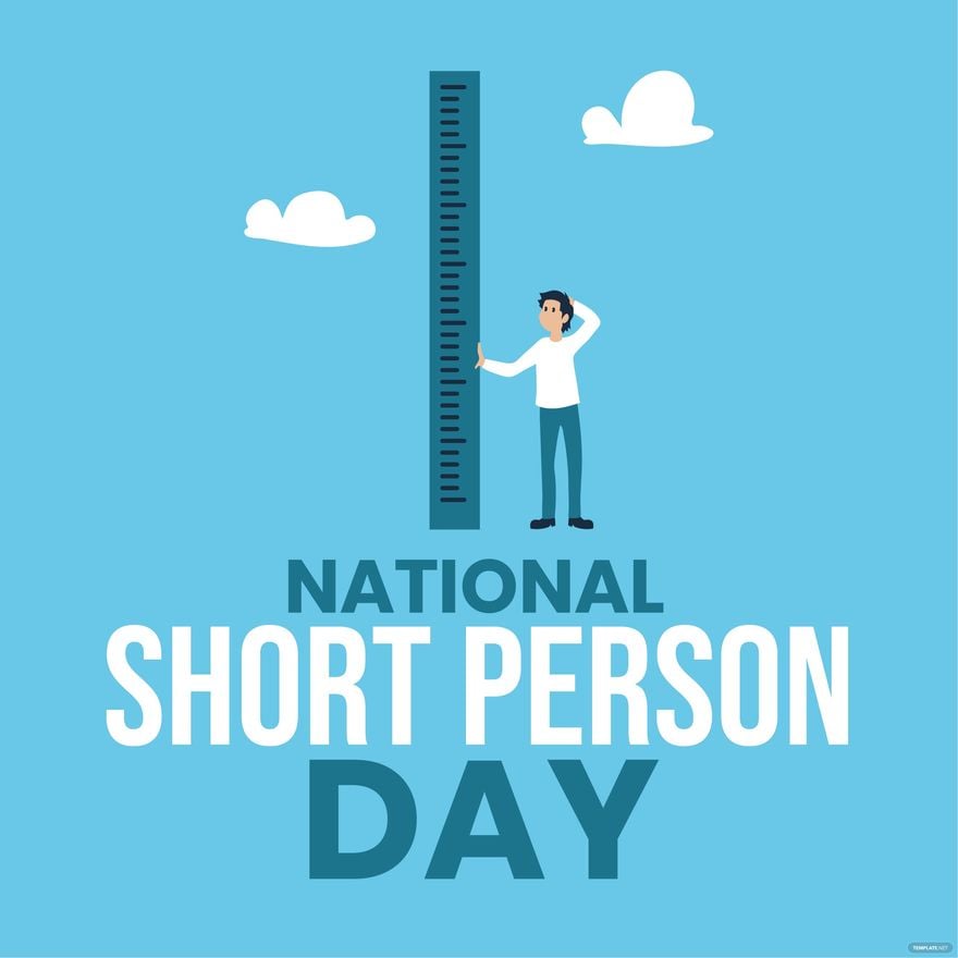 National Short Person Day Vector