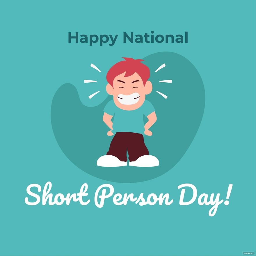 Happy National Short Person Day Vector