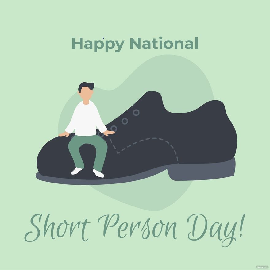 Happy National Short Person Day Illustration