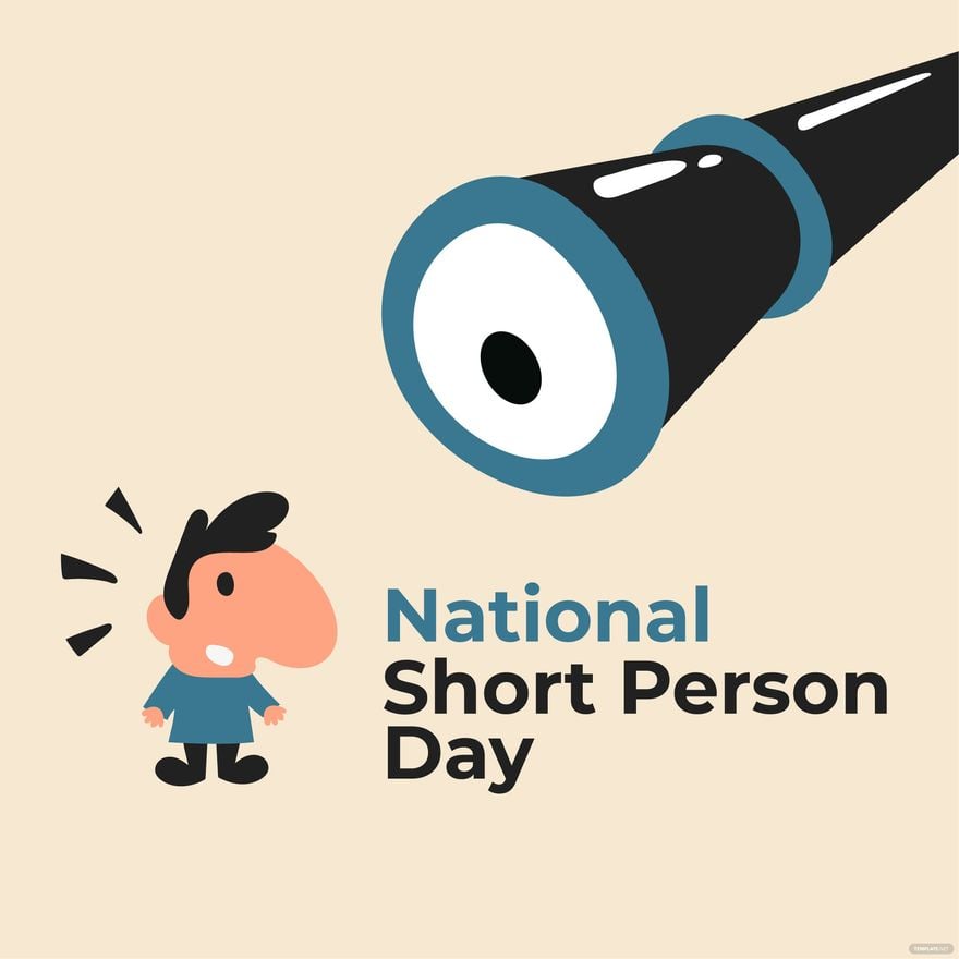 Free National Short Person Day Illustration in Illustrator, PSD, EPS, SVG, PNG, JPEG