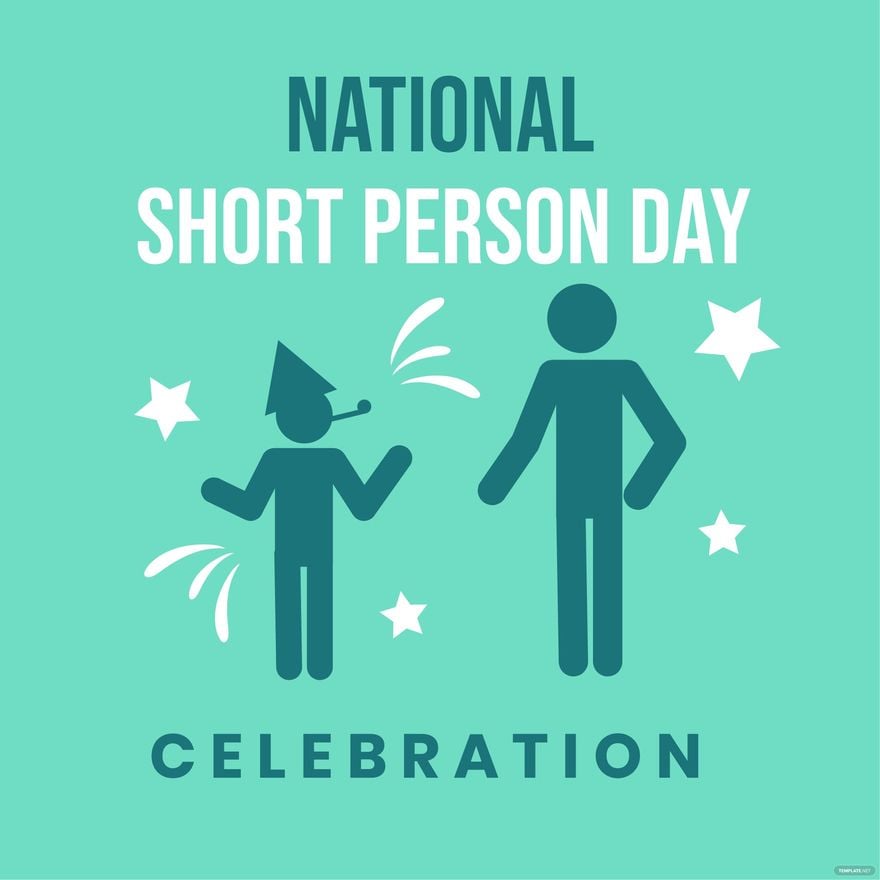 National Short Person Day Celebration Vector