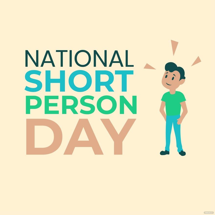National Short Person Day Clipart Vector in Illustrator, PSD, EPS, SVG, PNG, JPEG