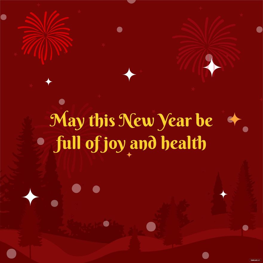 New Year's Day Greeting Card Vector