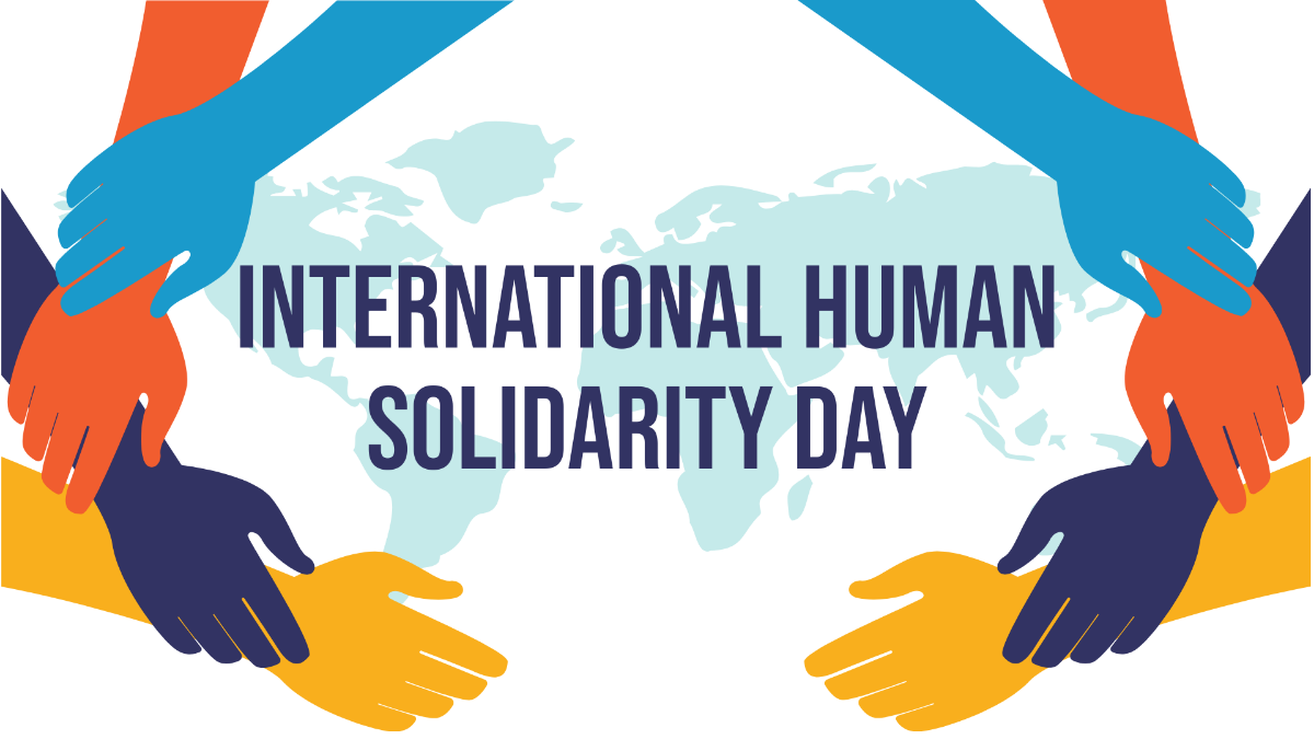Free International Human Solidarity Day Background Template