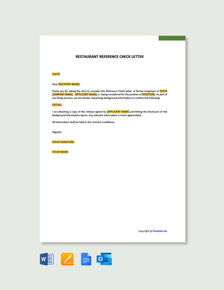 12+ FREE Restaurant Letter Templates - Microsoft Word (DOC) | Template.net