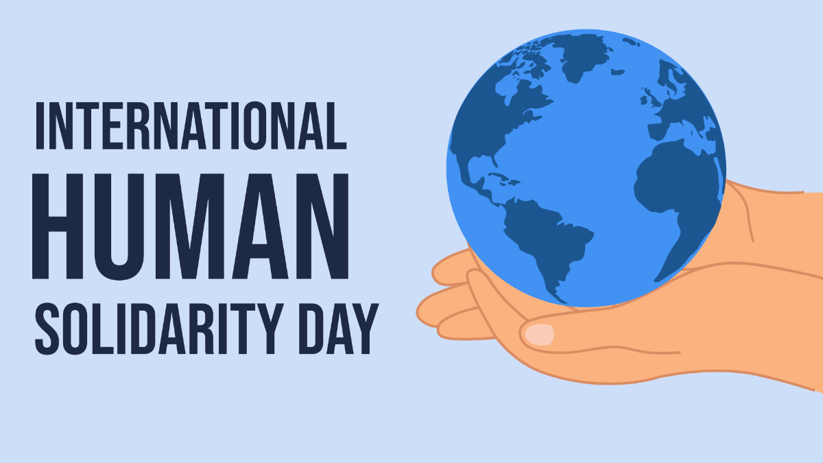 International Human Solidarity Day Image Background Template
