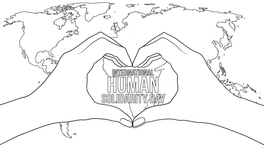 Free International Human Solidarity Day Drawing Background