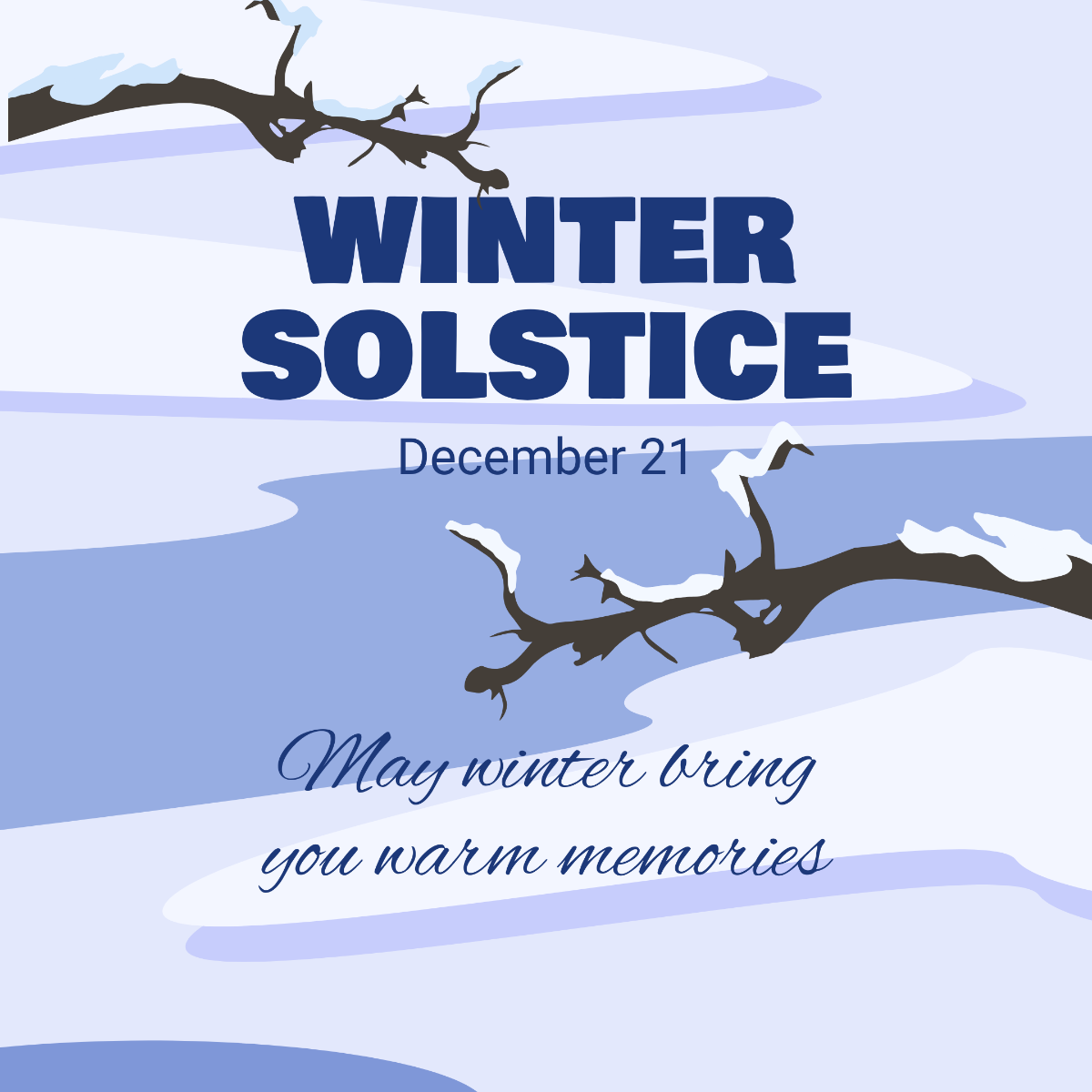Winter Solstice Instagram Post Template