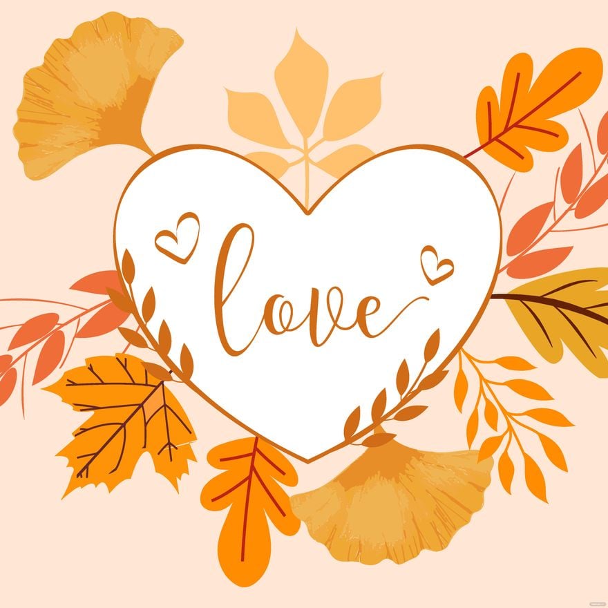 Orange Love Background