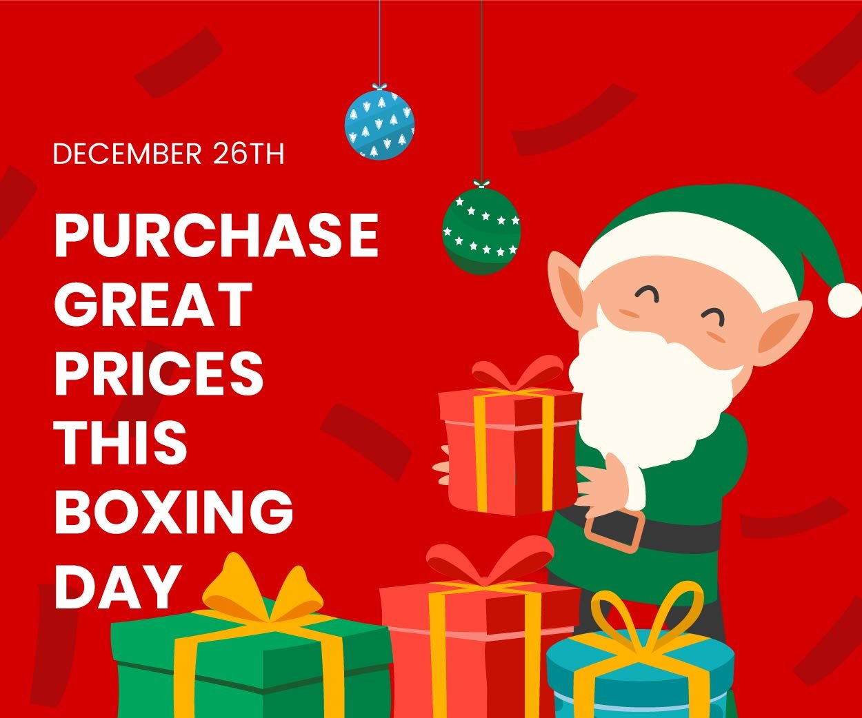Boxing Day Photo Banner in Illustrator, PSD, EPS, SVG, PNG, JPEG