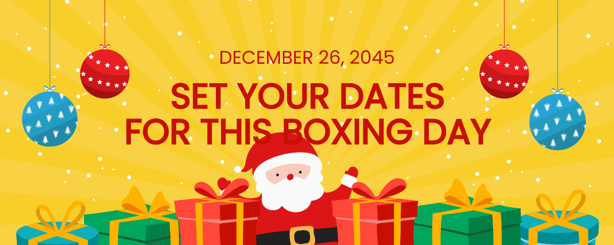 Free Boxing Day Flex Banner Template