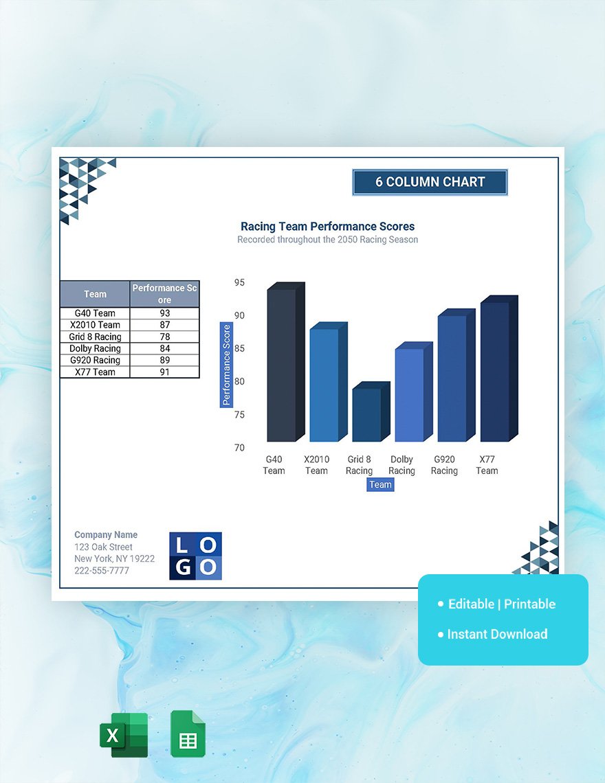 6-column-chart-google-sheets-excel-template