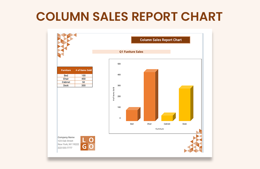 Column Sales Report Chart - Google Sheets, Excel | Template.net