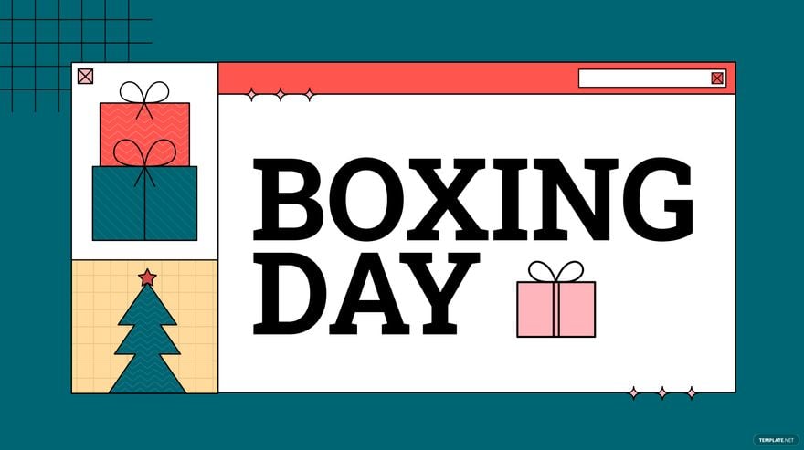 Free Boxing Day Cartoon Background in PDF, Illustrator, PSD, EPS, SVG, JPG, PNG