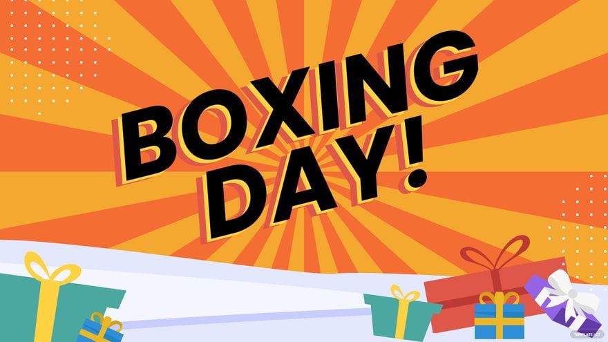 Free Boxing Day Colorful Background in PDF, Illustrator, PSD, EPS, SVG, PNG, JPEG