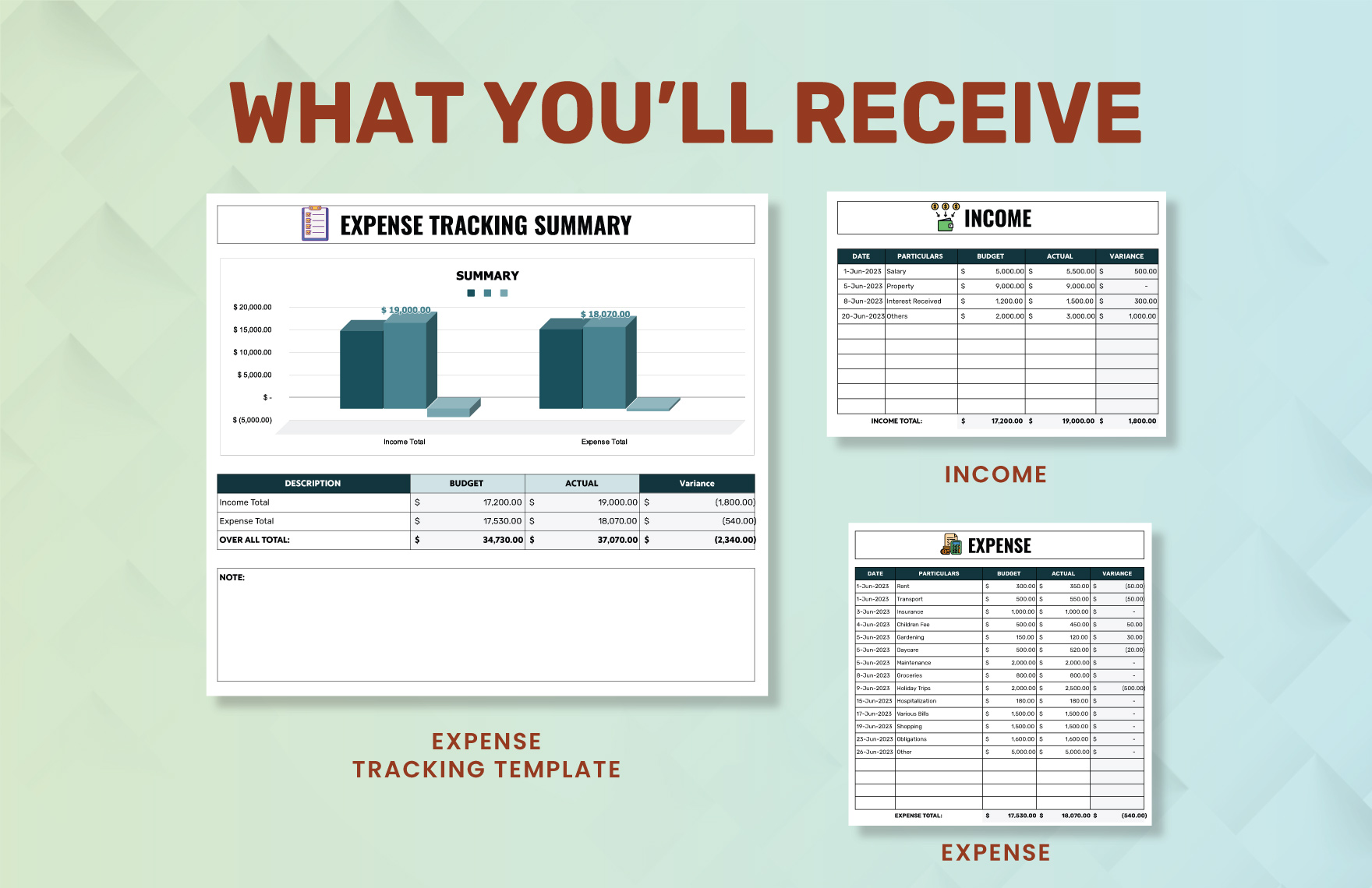 Expense Tracking Template