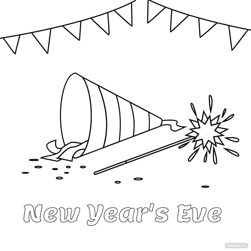 New Year's Eve Drawing Vector