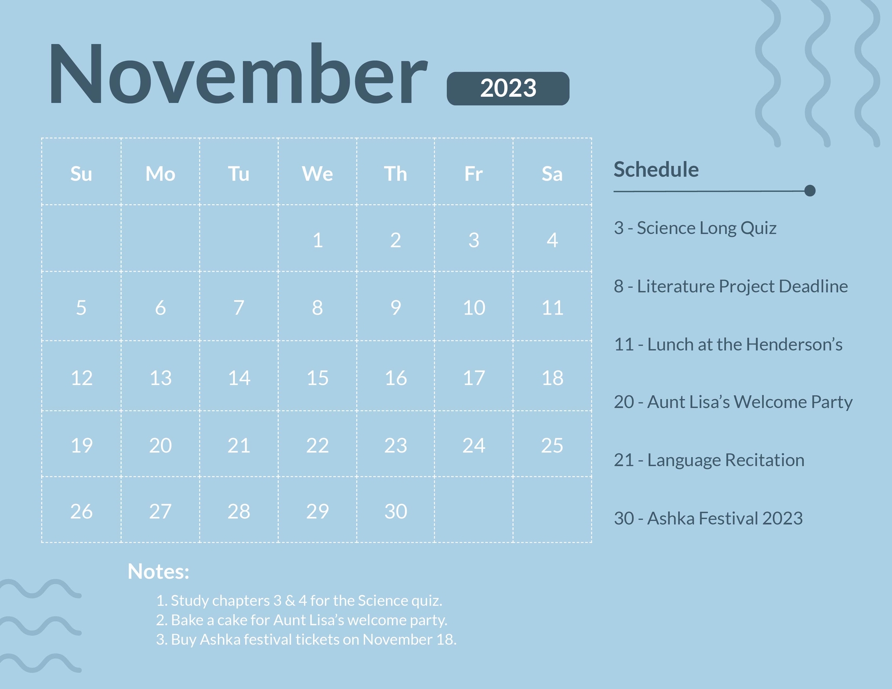 Free November 2023 Calendar Template Download In Word Google Docs 