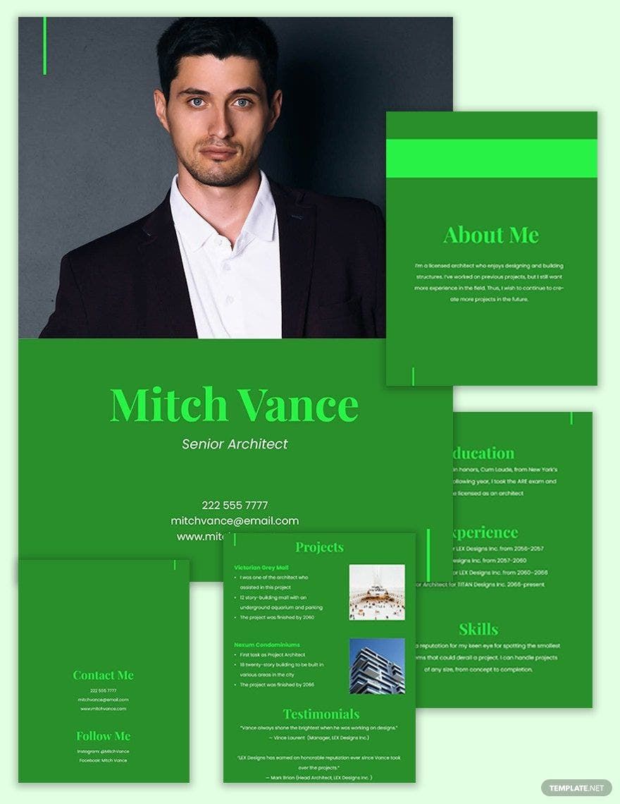 business portfolio template word free download