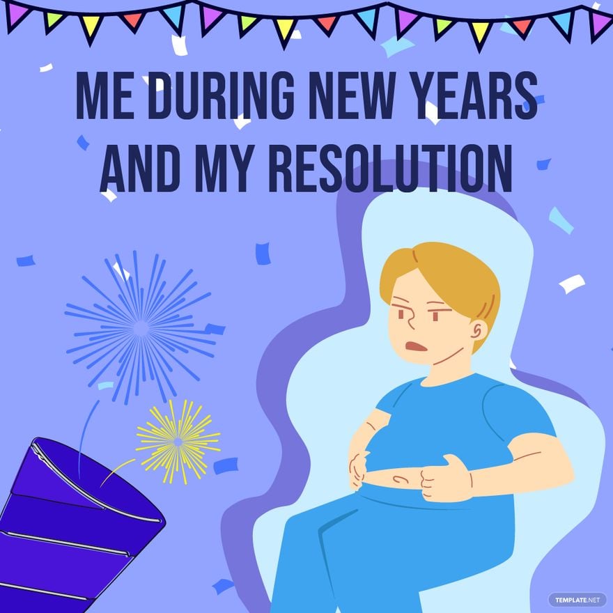 New Year's Eve Meme Vector in Illustrator, PSD, EPS, SVG, PNG, JPEG