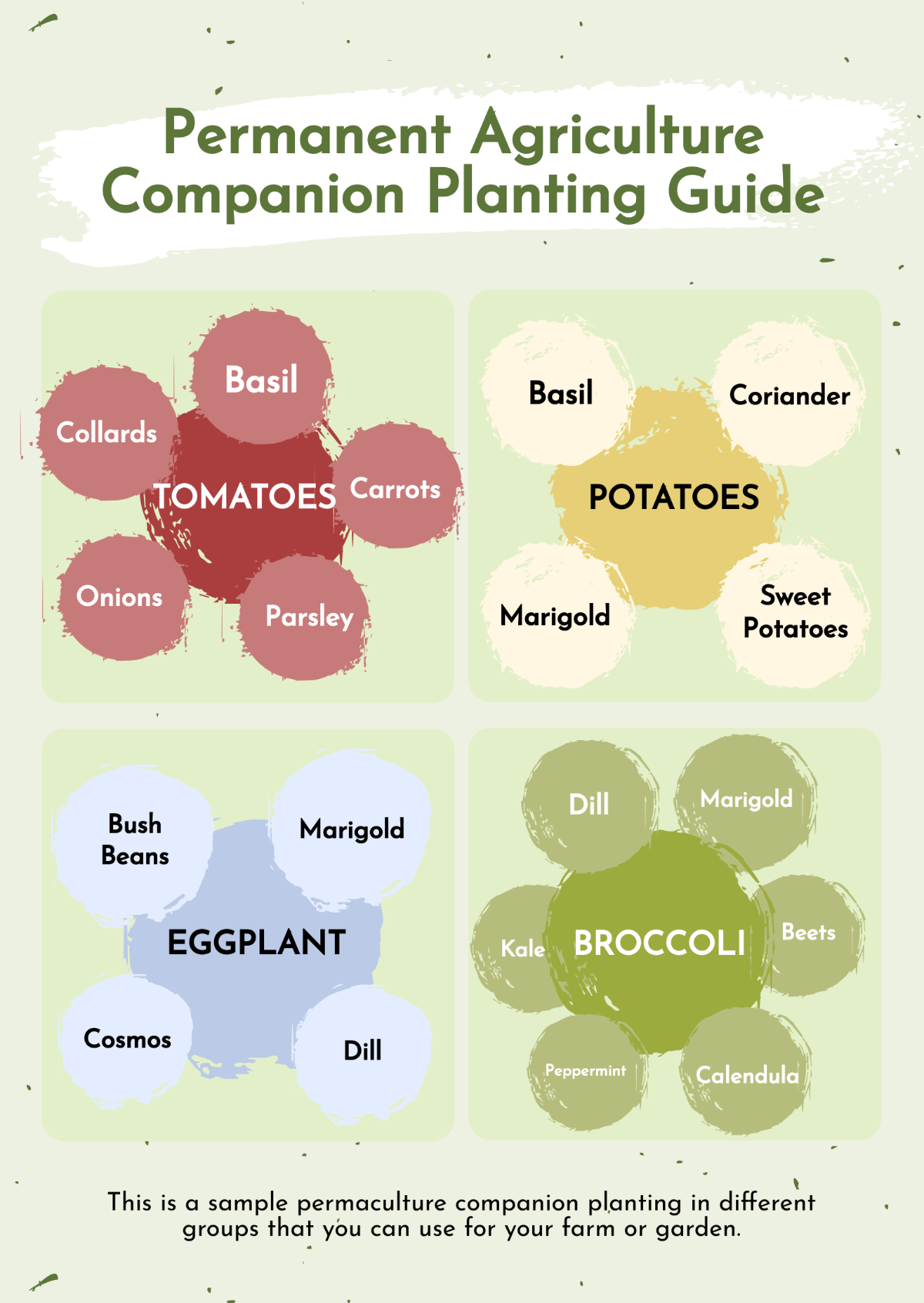 Permaculture Companion Planting Chart Template