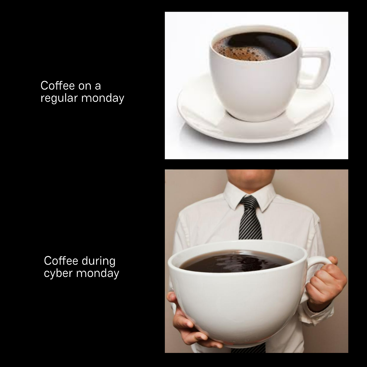 Free Cyber Monday Coffee Meme