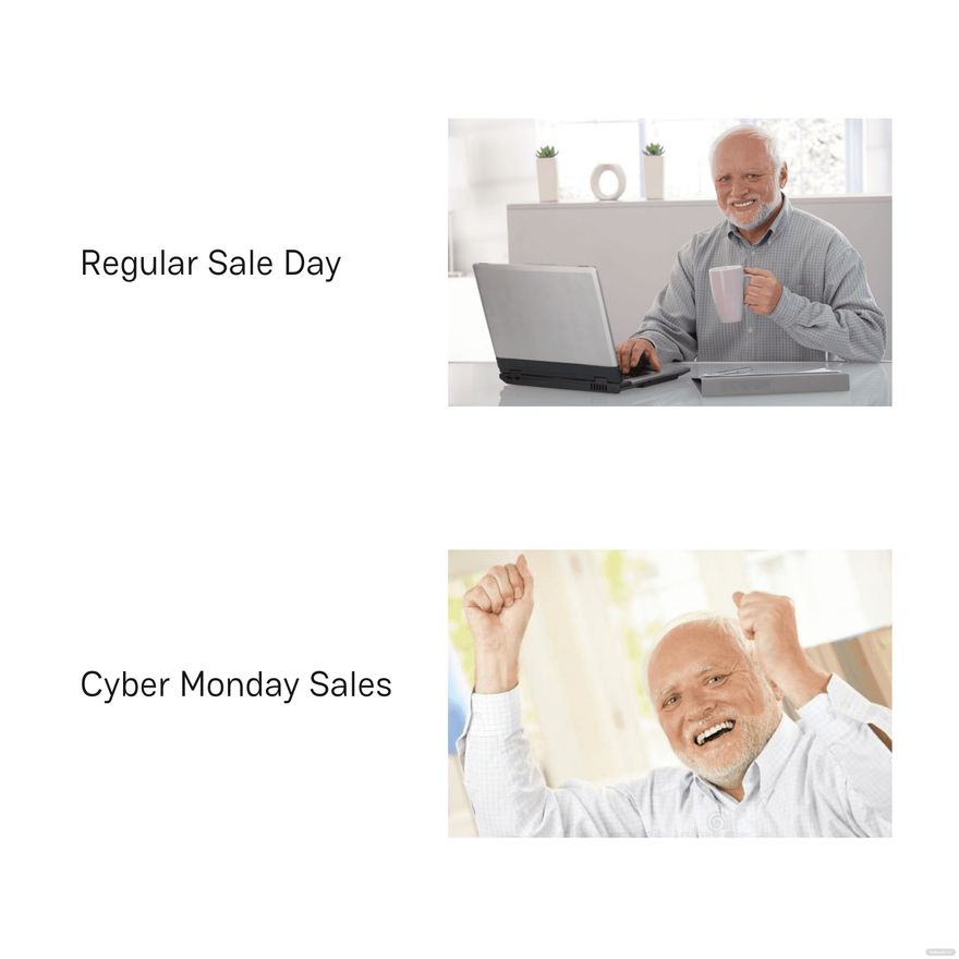 Cyber Monday Sales Meme in JPEG