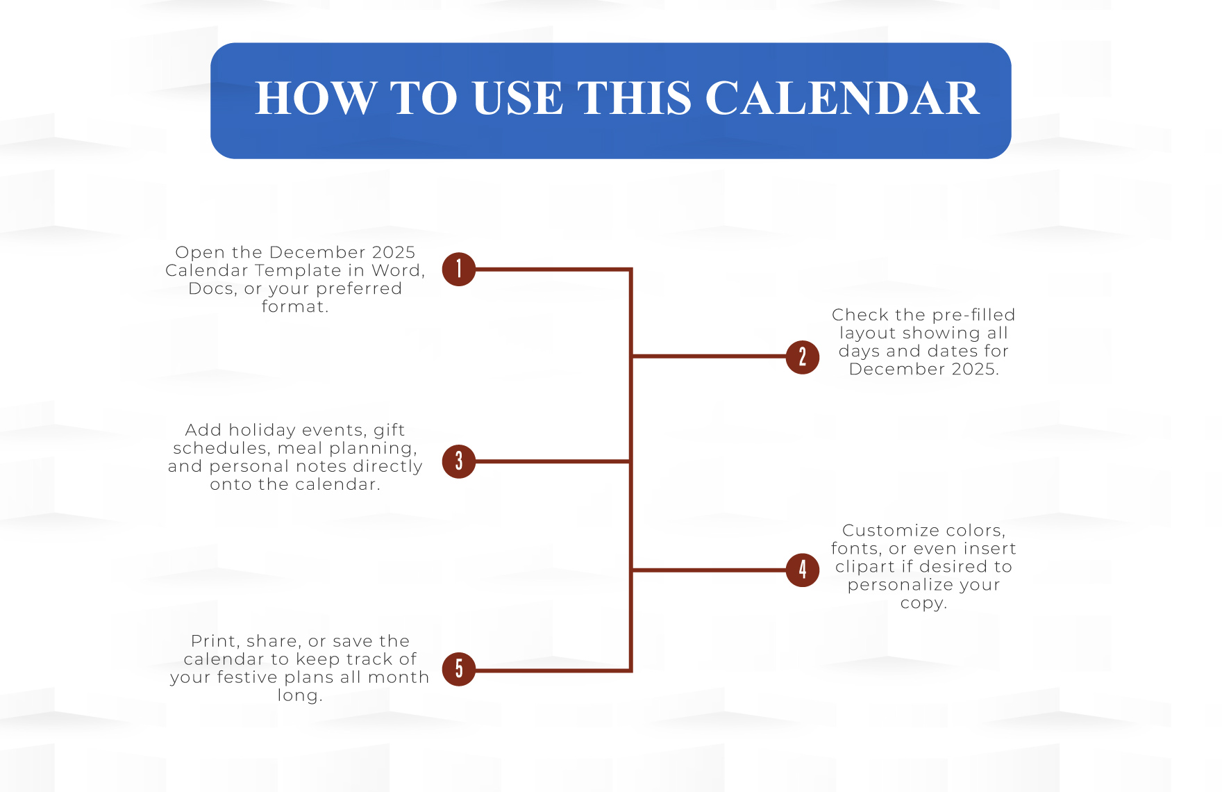 December 2025 Calendar Template