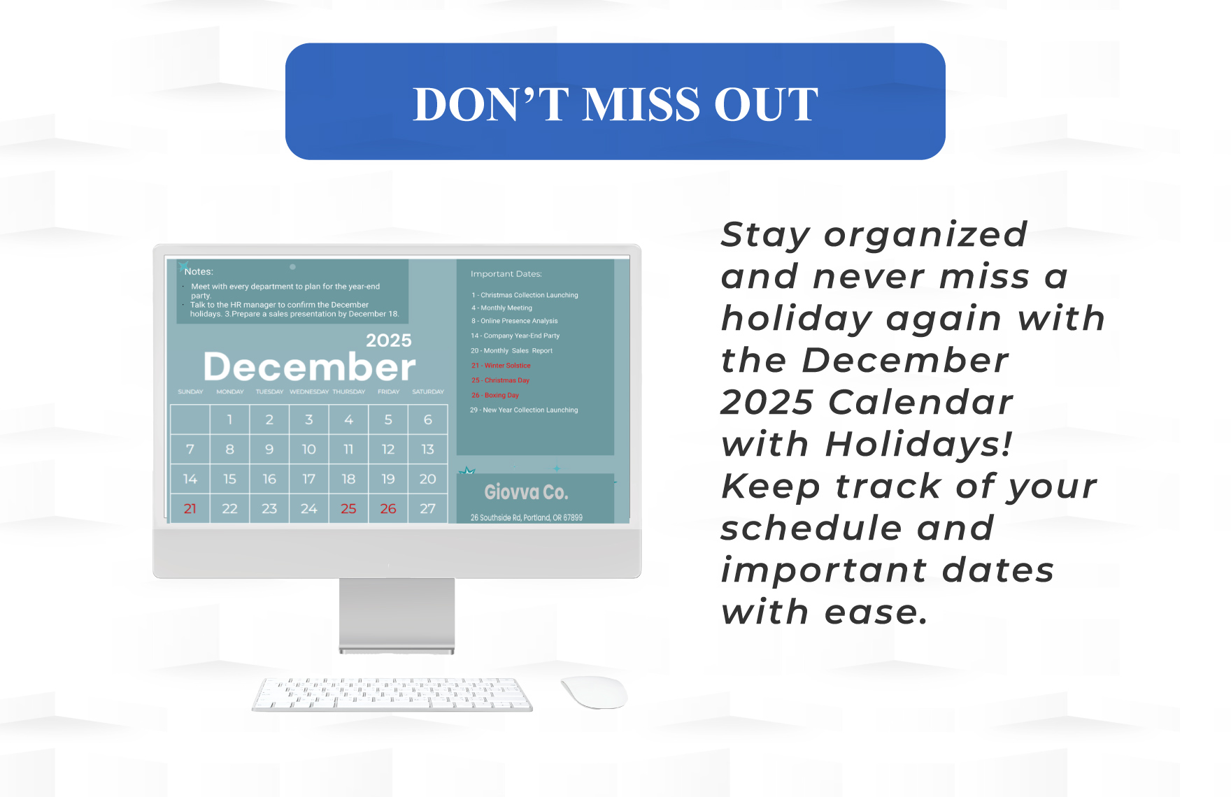 December 2025 Calendar  With Holidays