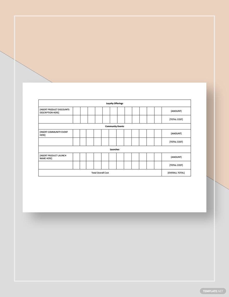 Restaurant Marketing Promotion Tracking Template