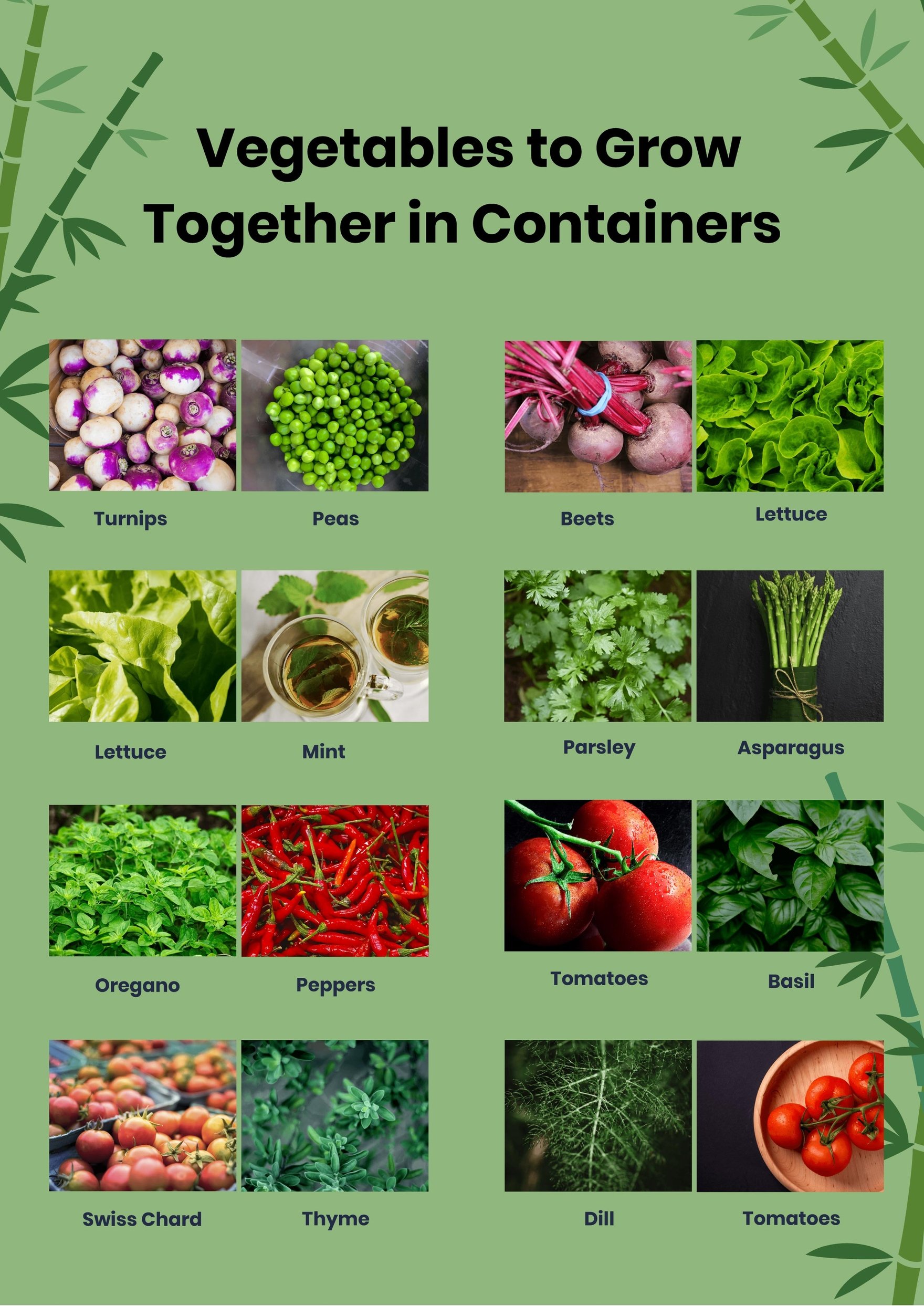 Container Companion Planting Chart